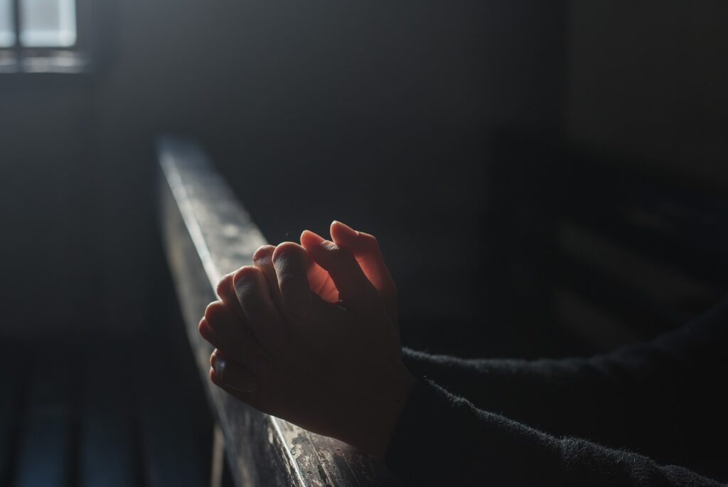 prayer, hands, church